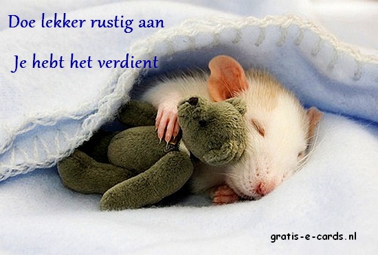 Doe lekker rustig aan