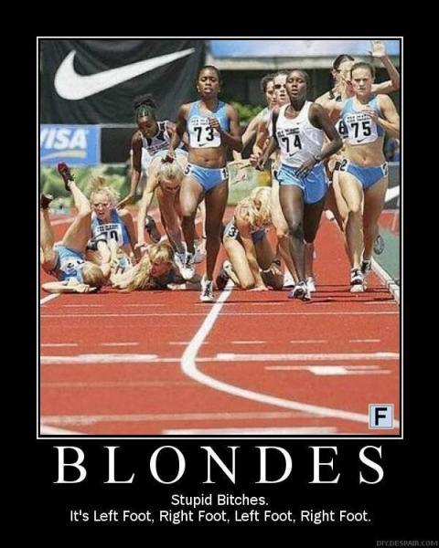 Blondjes hardlopen