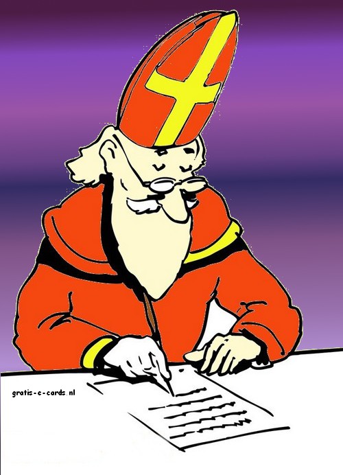 Sinterklaas schrijft gedicht